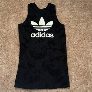 Adidas Black Paisley Sleeveless Top